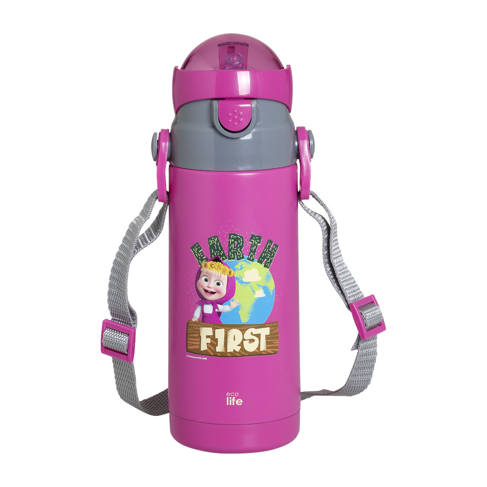 Παγούρι Θερμός Kids Thermos ‘Masha – Earth First’ 400ml Magenta